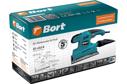 Шлифовальная вибрационная машина Bort BS-450-R 93410105