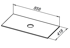 Столешница Allen Brau Liberty 90 см graphite, 1.33008.G