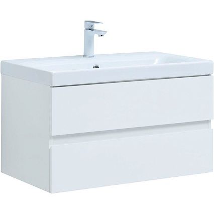 Тумба с раковиной Aquanet Беркли 80 см