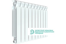 Биметаллический радиатор Rifar MONOLIT 500 10 секций, боковое подключение RQLAGK1B4UO1VQ
