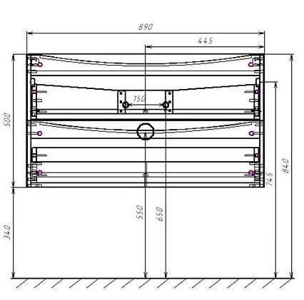Тумба с раковиной Vincea Mia 90 см (под раковину VCB-3M900)