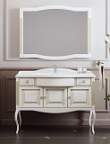Мебель для ванной Опадирис Лаура 120 белый с бежевой патиной