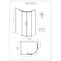 Душевой уголок Grossman Galaxy GR-4121L 120x90 асимметричный, левый