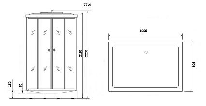 Душевая кабина Niagara Luxe NG-7714W 90x100 белый