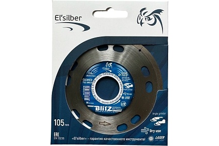 Круг алмазный "BlitZ" 1A1R/VW D105-0.8T-5W-22.23H Elsilber EL-PL0101B