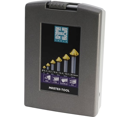 Набор зенковок H-Tools 90гр. 6.3-20.5мм 3z HSSE-Co5 TiN 6шт 795806EHT