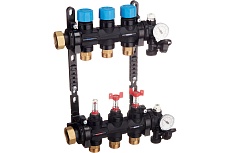 Композитная коллекторная группа Henco с расходомером (0-3л) и термометром, 1&quot; - 3x3/4&quot;EK UFH-0605MDK03-03L