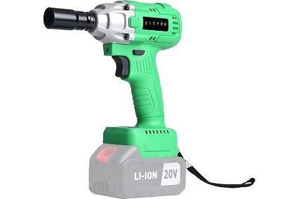 Гайковерт аккумуляторный бесщеточный ударный Zitrek Crusher 20-Li (20В, Li-ion 2x6.0Ач, з/у, кейс) 063-4372