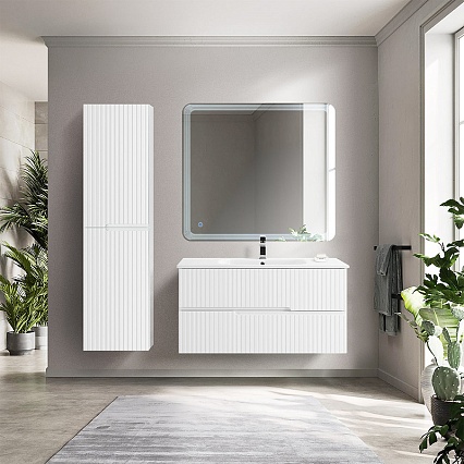 Мебель для ванной Cezares Duet 100 см Bianco Lucido