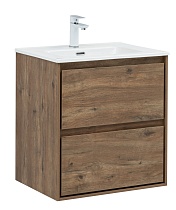 Тумба с раковиной Aquanet Милан 60 см дуб рустикальный