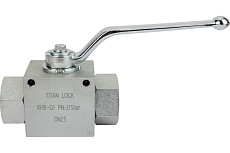 Гидравлический шаровой кран TITAN LOCK 1&quot;, типа ВР-ВР, с креп. отв., сталь TLHYDV1F