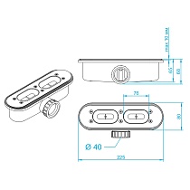 Поддон для душа RGW STL-B 90x90 16211099-04, черный