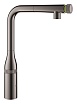 Смеситель для кухни Grohe Essence SmartControl 31615A00 с вытяжным изливом, темный графит глянец