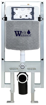 Комплект Weltwasser 10000011335 унитаз Merzbach 043 MT-BL + инсталляция + кнопка Amberg RD-BL