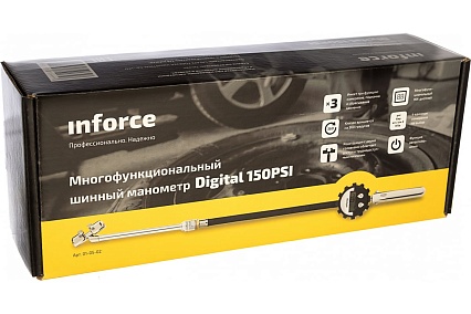 Пистолет для накачки шин (шинный манометр) Inforce Digital150PSI 01-05-02