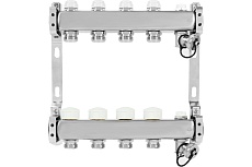 Коллекторная группа из нержавеющей стали ColSys 803 4 выхода, с отсечными, термостатическими и дренажными клапанами и воздухоотводчиками 180322504