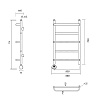 Полотенцесушитель электрический Domoterm Орфей П5 500x700 EL, ТЭН слева, хром