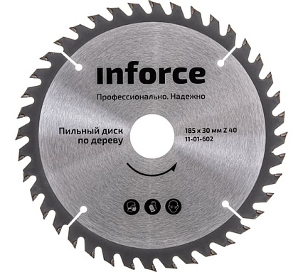 Диск пильный по дереву (185х30х1,4 мм; 40Z) Inforce 11-01-602