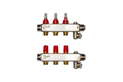 Коллекторы Danfoss SSM-3F с расходомерами 3 контура 088U0753