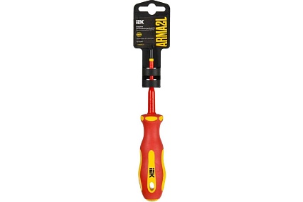 Отвертка IEK Arma2l 5 диэлектрическая slim pz/sl1x80 т2 A2L5-SC31-T2-ZS-10-080