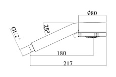 Ручной душ Paffoni Docce majorca ZDOC070BO матовый белый