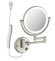 Зеркало косметическое Timo Saona 13376/13 с подсветкой, никель