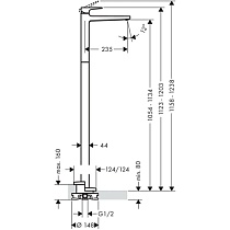 Напольный смеситель Hansgrohe Metropol 7453000