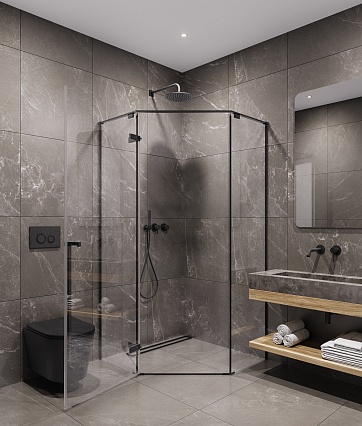 Душевой уголок Timo TTSSP-100/03C-8 100x100 прозрачный, черный