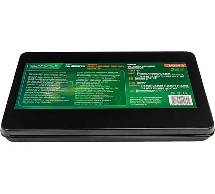 Набор метчиков и плашек дюймовый Rockforce 24 предмета (1/4", 5/16", 3/8", 7/16", 1/2"), в металлическом кейсе RF-M024-2(10458)