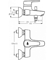 Смеситель для ванны Ideal Standard Cerasprint 2012 B9566AA