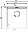 Кухонная мойка Florentina Оптима-HM 40 см OHM.400.400.B.10.S.10