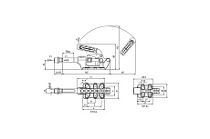 Зажим механический плунжерный с кронштейном и стопором KUKAMET 531-3-L-Q14