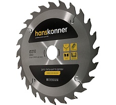 Диск пильный 210х30 мм, 24Z Hanskonner H9022-210-30-24
