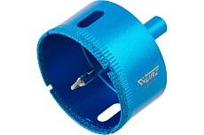 Коронка алмазная с центрирующим сверлом по керамике и стеклу 55 мм WURZ 92055