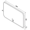 Зеркало Руно Руан 100x80 см с подсветкой, ЗЛП2483