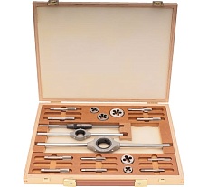 Набор метчиков и плашек Bucovice Tools UNF 1/4-1/2, HSS, 20пр 346100