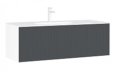 Мебель для ванной Orka Cube 120 см, антарцит матовый