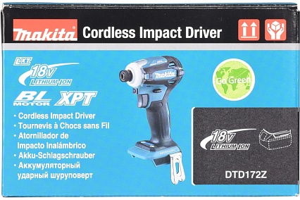 Аккумуляторный ударный бесщеточный шуруповерт Makita 180Нм, М5-М16 DTD172Z