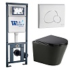 Комплект Weltwasser 10000010990 унитаз Salzbach 004 MT-BL + инсталляция Marberg 410 + кнопка Mar 410 RD GL-WT