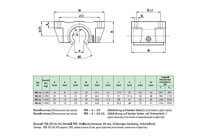 Подшипник линейный в сборе с корпусом ISB TBR16UUNBS