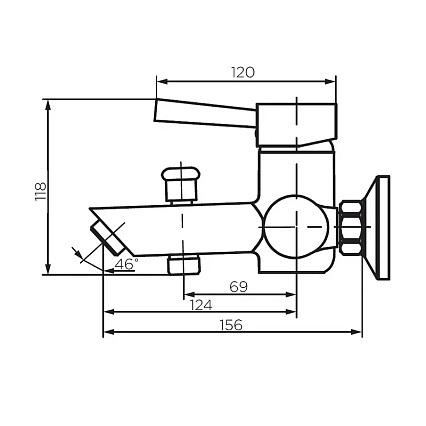 Смеситель для ванны Dorff Logic D3010000SS нержавеющая сталь