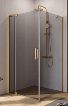 Душевой уголок Cezares Slider SLIDER-AH-1-90-100/110-GRIGIO-BORO 90x100/110 серое, брашированное золото