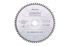 Диск пильный Aluminium Cut Professional (216x30 мм; 58Z; FZ/TZ5neg) Metabo 628443000