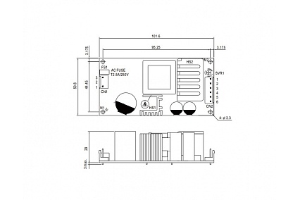 Источник питания Mean Well AC/DC PSC-60B Т00287295