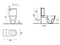 Чаша для унитаза GSI Norm 881711