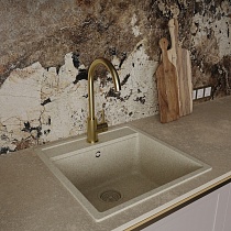 Смеситель для кухни Oliveeka OL-963002-BG золото матовое