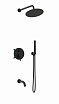 Душевой набор Vincea Villa VSFW-1VL3MB трехрежимный, черный матовый