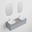 Мебель для ванной Black&White Universe U915.1600-2 Double 160 см, светло-серый, две раковины