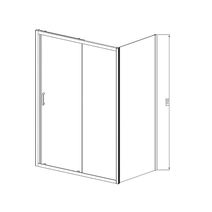 Душевой уголок Vincea Alpha VSR-3AL9011CLB 110x90 черный, прозрачное