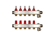 Коллекторы Danfoss SSM-5F с расходомерами 5 контуров 088U0755